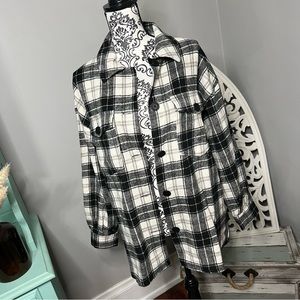Forever 21 Plaid Shacket Size 0X NWT Boho Bohemian Plus Size Curvy